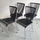 Suite de 4 chaises vintage scoubidou 1960
