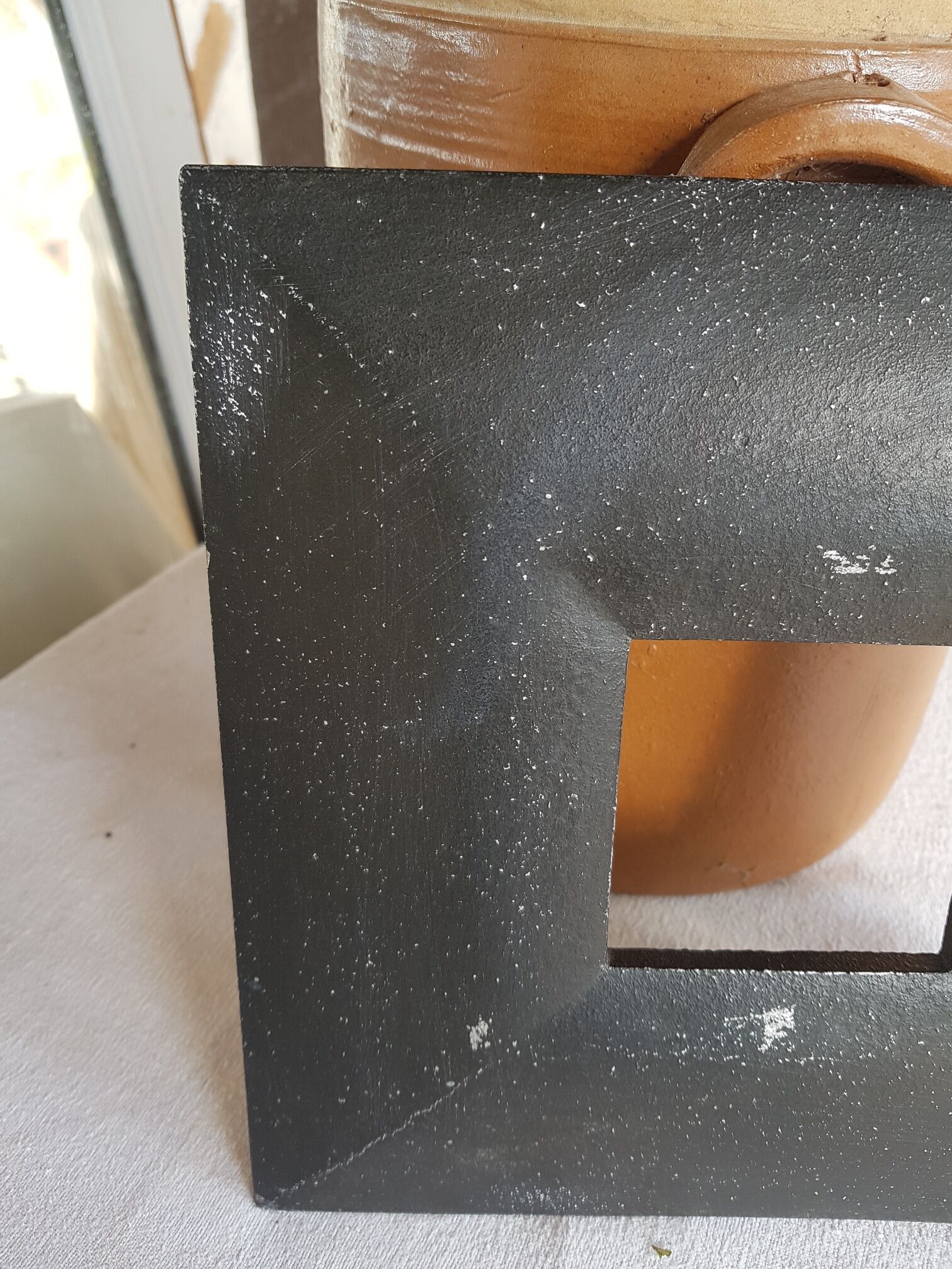 Black square metal design frame