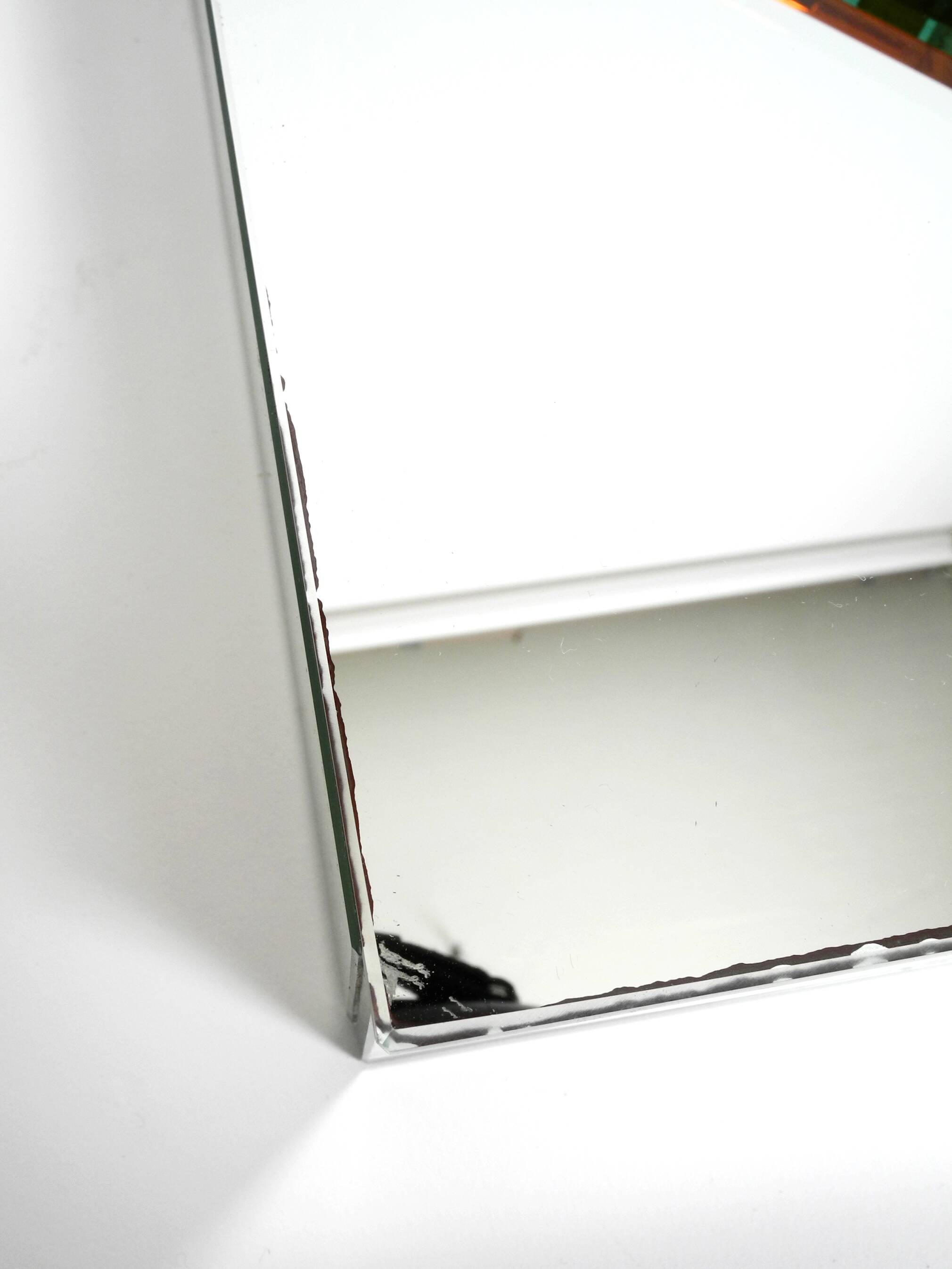 Stunning  large 1980s Italian mirror ceiling lamp in Postmodern design