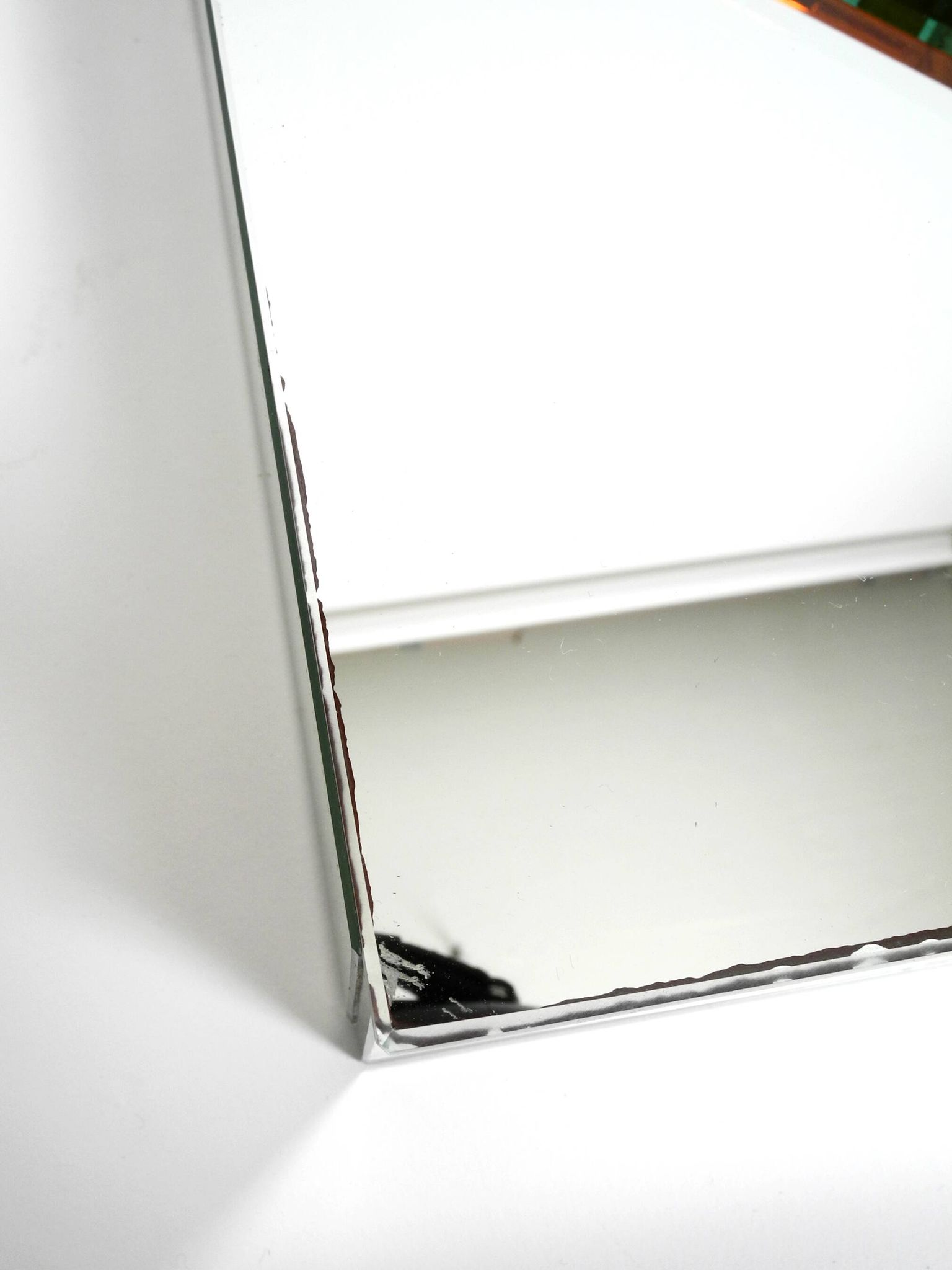Stunning  large 1980s Italian mirror ceiling lamp in Postmodern design