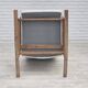 1970s, Scandinavian design, high-backed rocking chair, reupholstered.