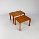 Tables d'appoint anthroposophiques en bois de cerisier, années 1970