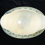 Sauciere en faience Boch freres la louviere décor palmette