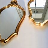 Mirror rocked carved and gilded wood 30x45cm