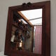 Rectangular antique mirror, wooden frame 37x55cm
