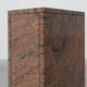 Rectangular red granite pedestal, Belgium, 20th century