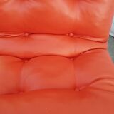 Orange pixi model armchair designed for Ikea by designer Gillis Lundgren 1970
