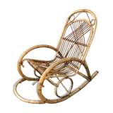 1960s rattan rocking-chair