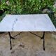 Bistro table in Carrara marble and cast iron circa 1900