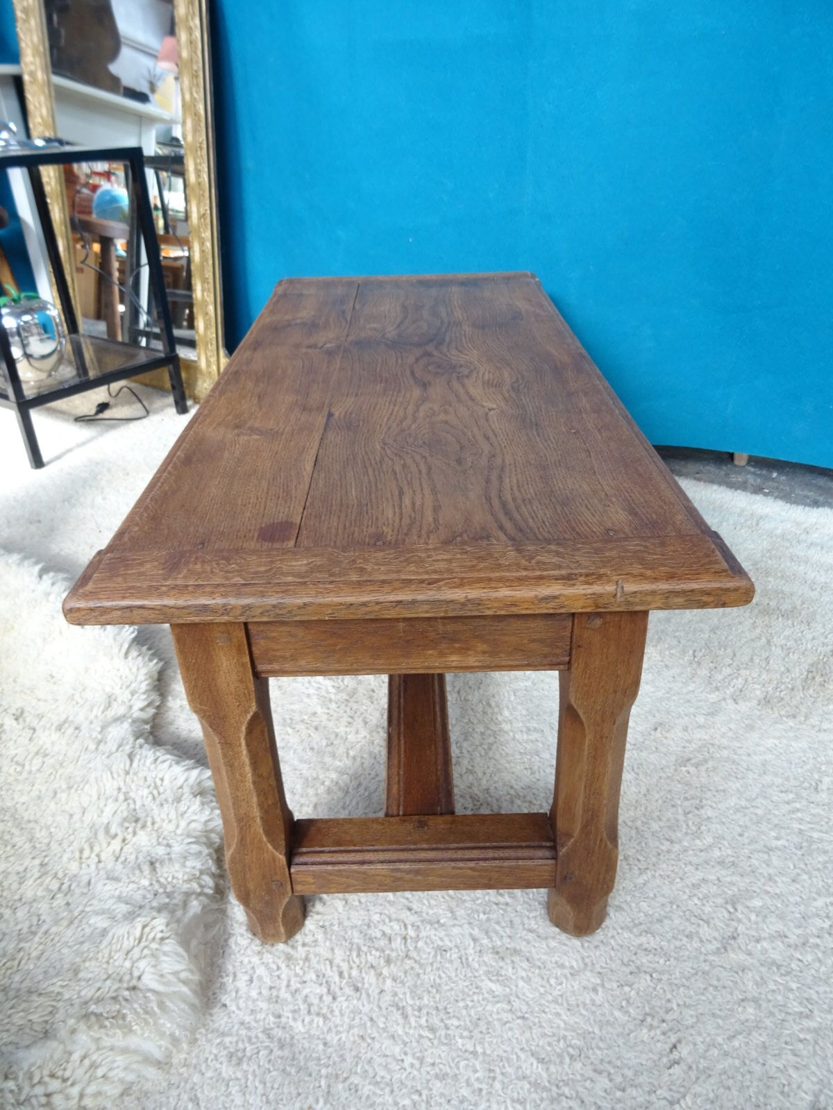 Solid oak farmhouse coffee table