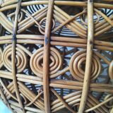 Peacock wicker basket