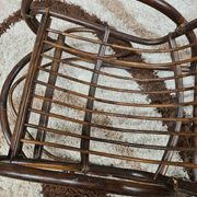 Rocking-chair en bambou rotin 1970 vintage