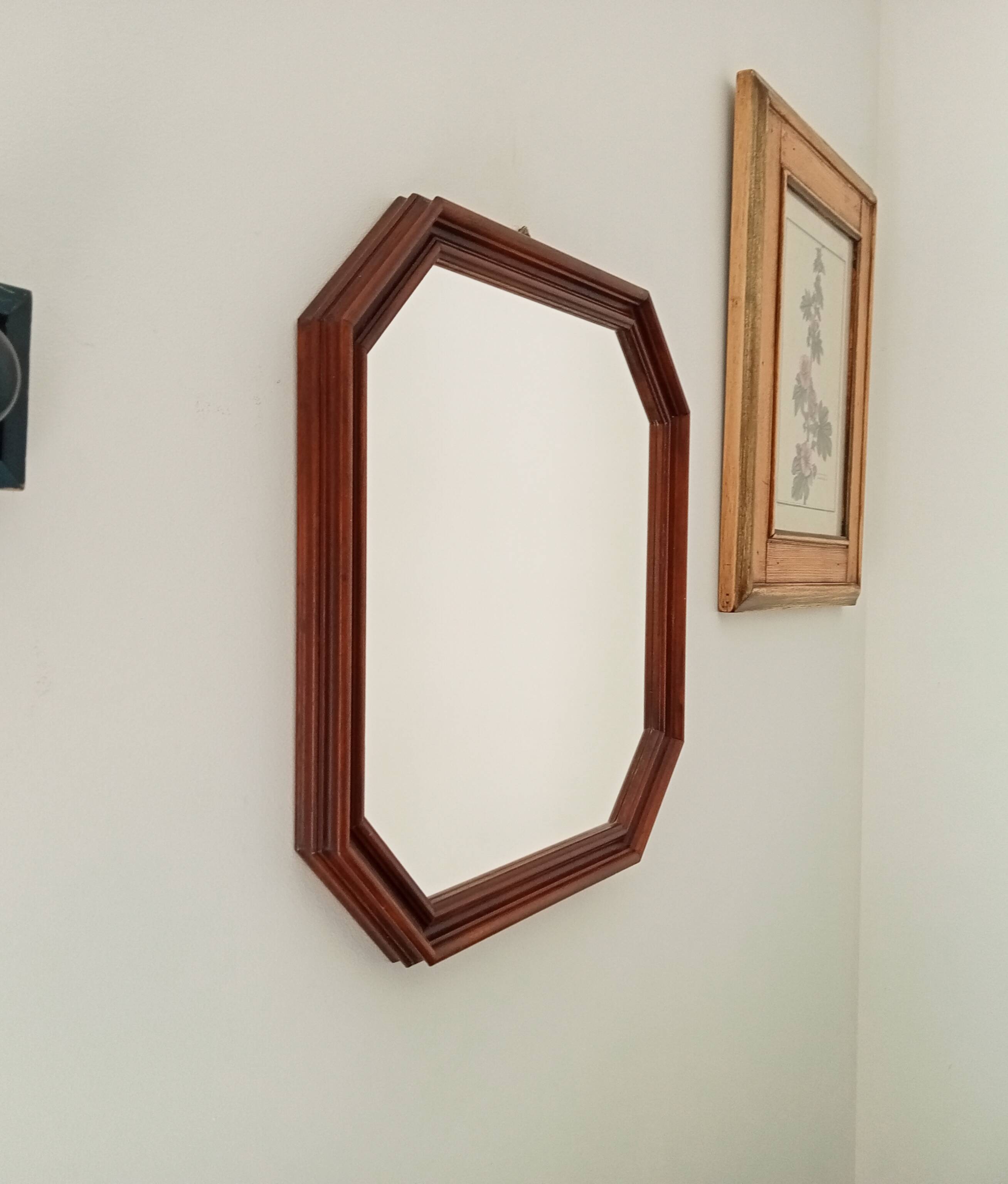 Vintage Italian octagonal mirror from the 60s