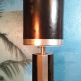 Lampe métal & bois 1970s