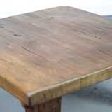 Large Rustic Vintage Brutalist Coffee Table in Oak