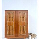 Vintage rattan cabinet