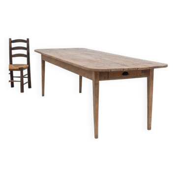 Ancienne table de ferme en chêne – XIXe siècle