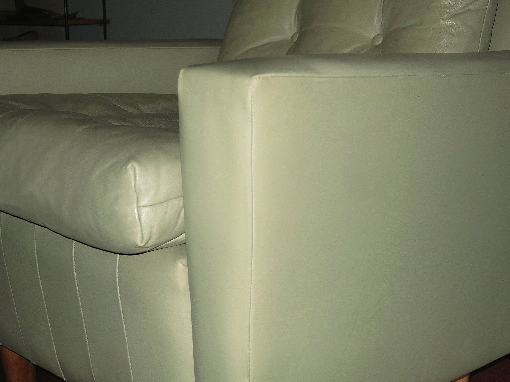 Mid century leather lounge chair after Florence Knoll, 1950s-60s