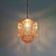 Art Deco pale pink glass pendant light, 1920s-30s