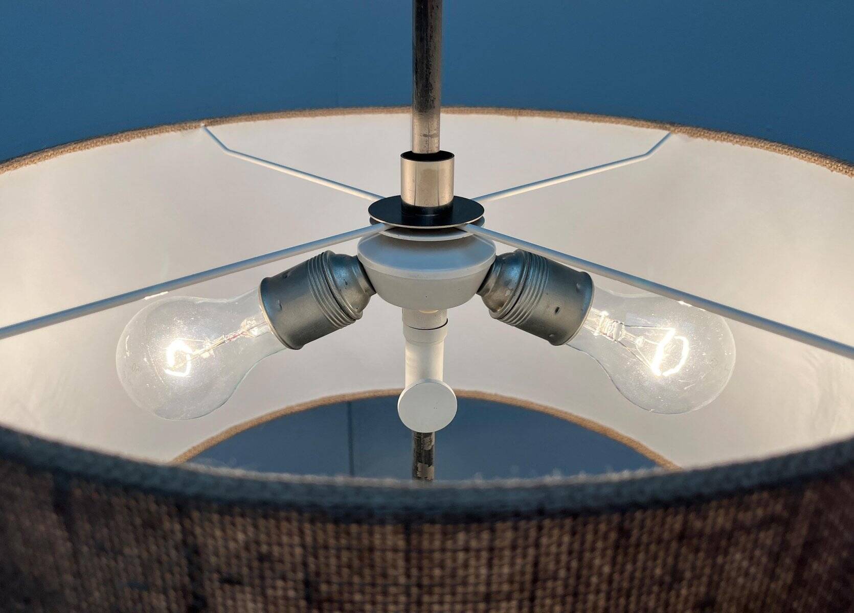 Minimalist German tripod floor lamp from the mid-century, 1960s.