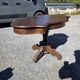 Antique round table in solid oak