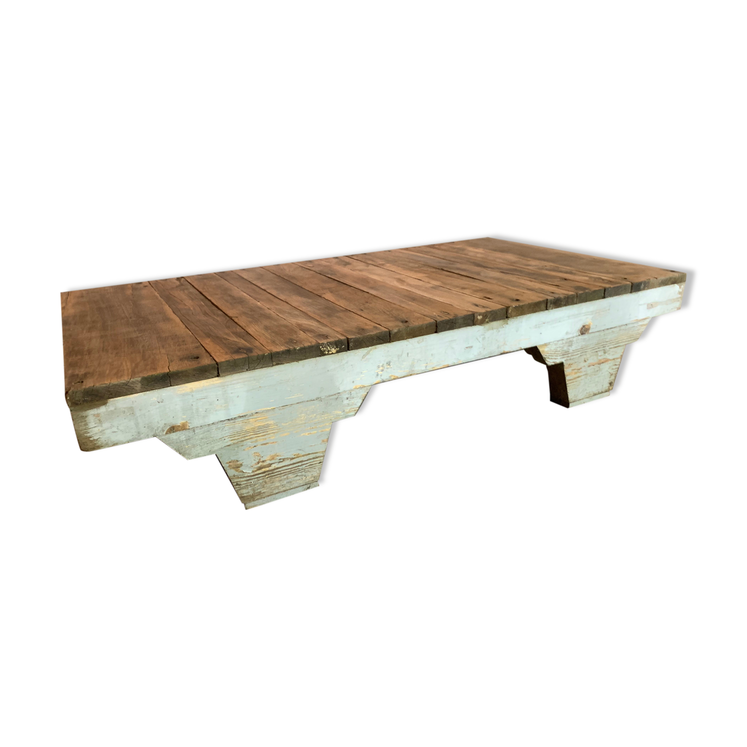 Industrial wooden coffee table