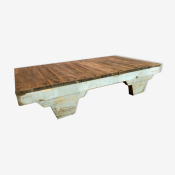 Industrial wooden coffee table