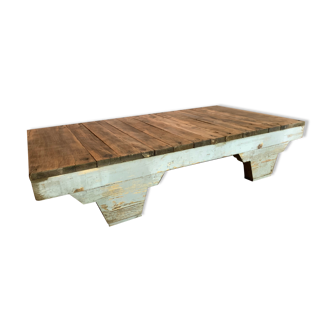 Industrial wooden coffee table