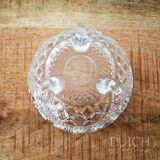 Bonbonnière vintage en cristal, bonbonnière Art déco en verre, décoration de table des années 1970