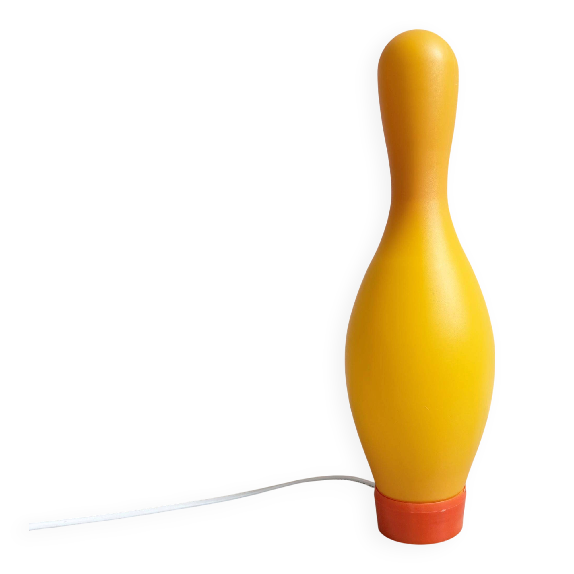 Cheerful vintage plastic cone table lamp