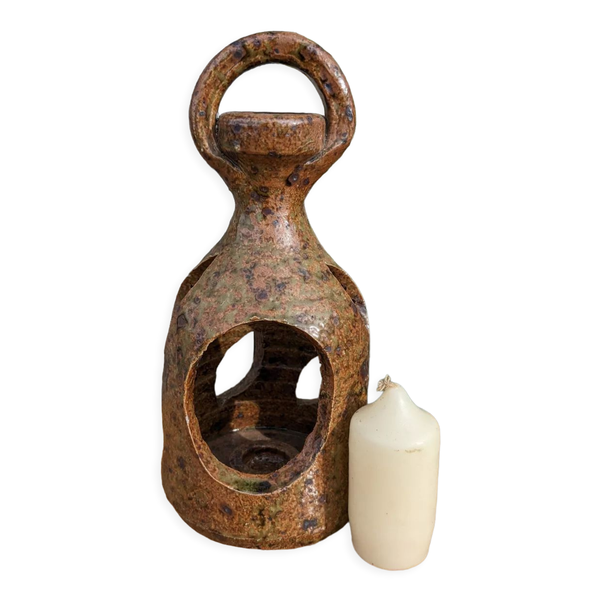 Sandstone lantern candle holder