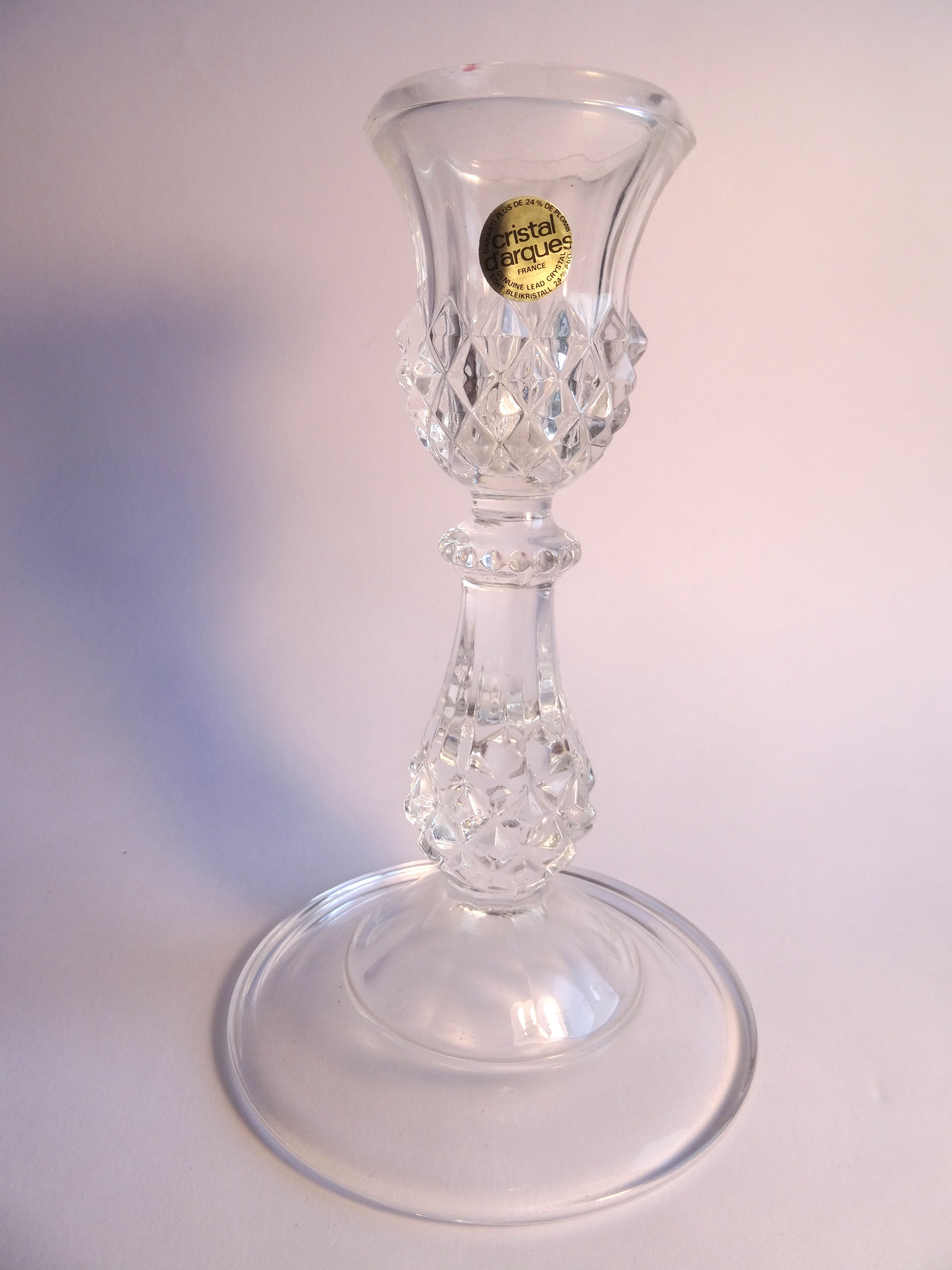Arques crystal candle holder