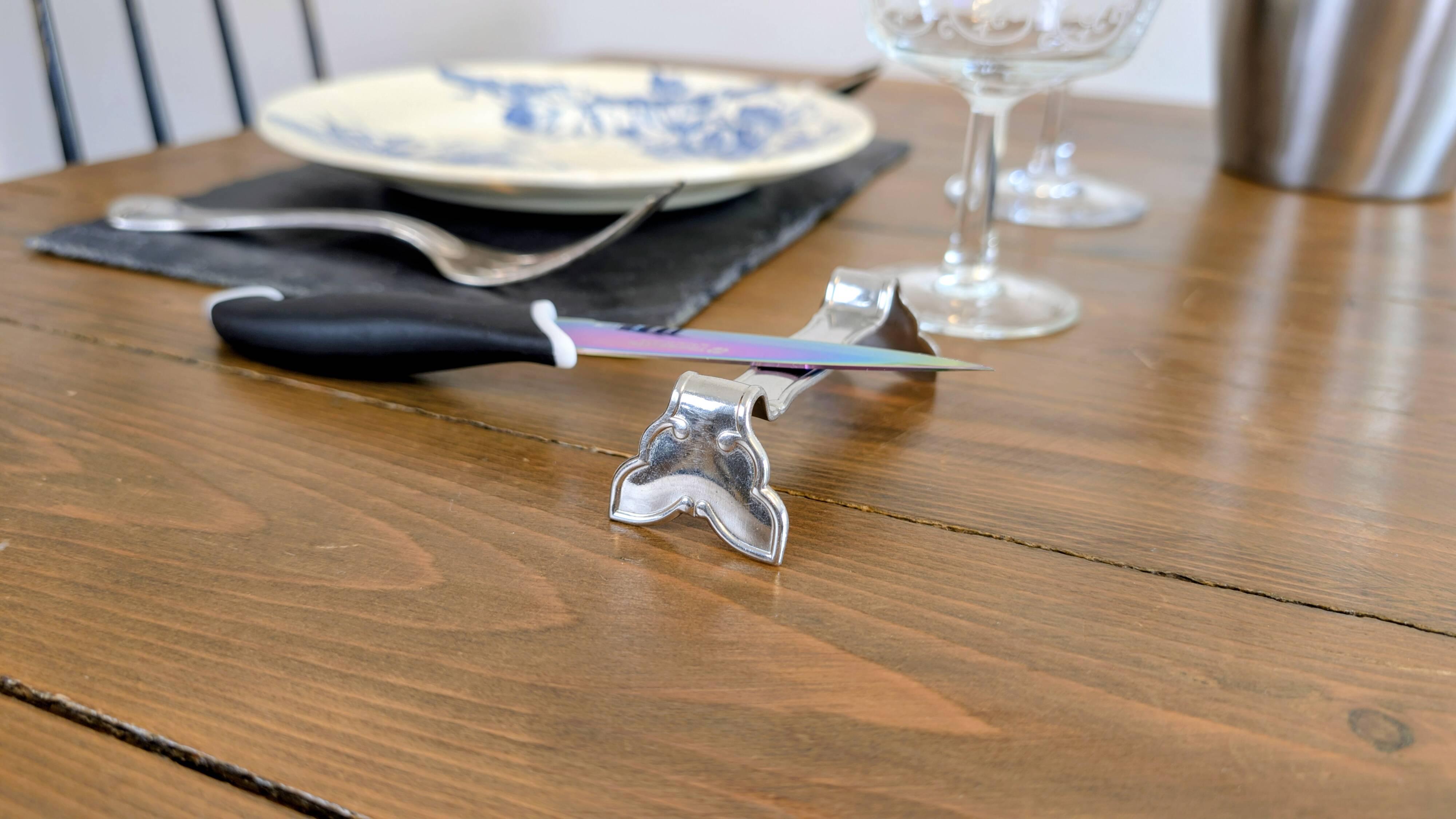 Jean Couzon knife rests – set of 6 – elegant design – vintage silver