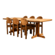 Pine dining set by Rainer Daumiller for Hirtshals Savvaerk, set of 7