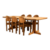Ensemble de salle à manger en pin par Rainer Daumiller pour Hirtshals Savvaerk, lot de 7