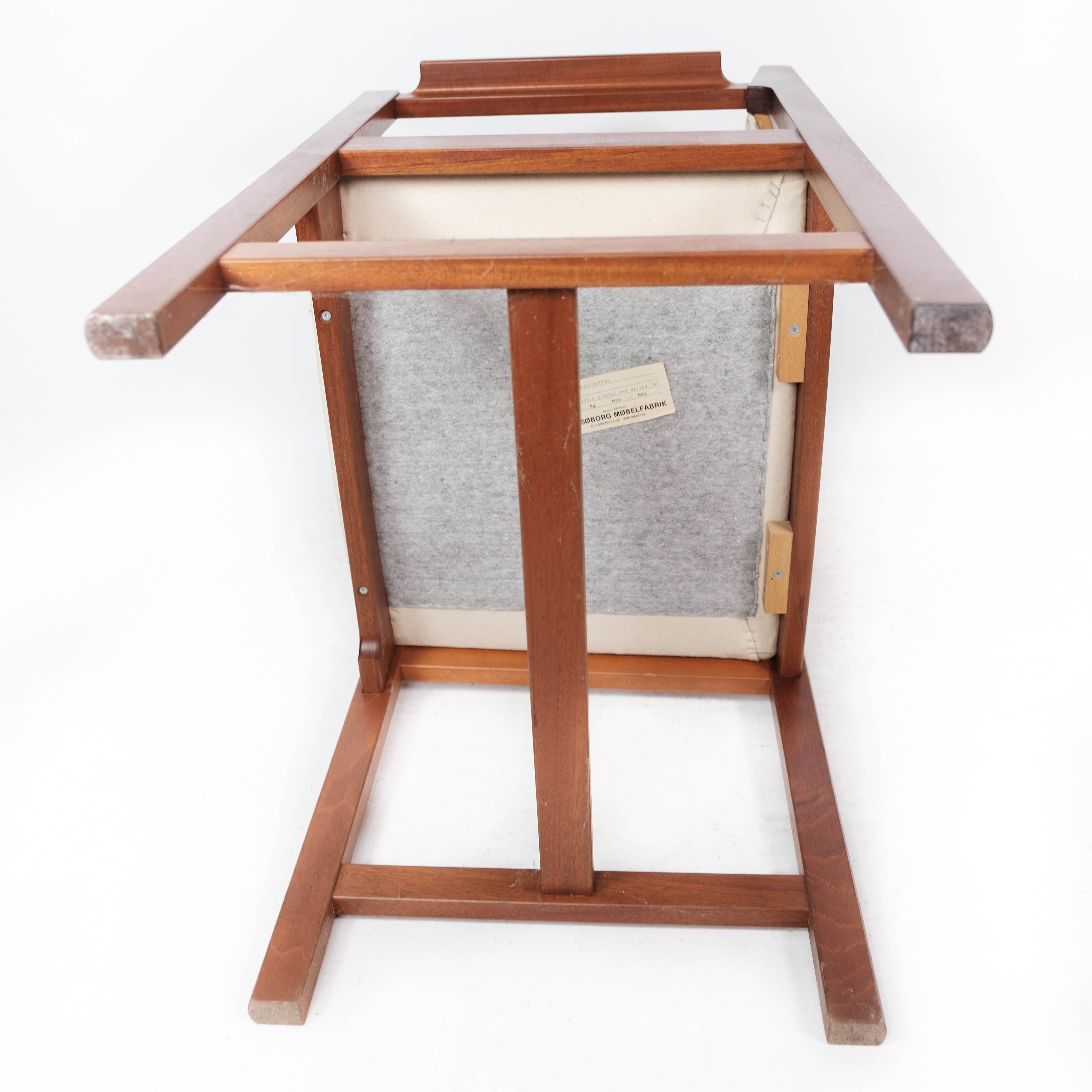 Armchair in mahogany of Danish design  by Søborg Furniture, 1960s