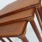 Danish modern teak nesting tables 3 side tables early 1960s