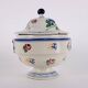 Antique ceramic soup tureen, Italy, 19th century.