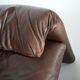 Maralunga armchair in leather & Ottoman by Vico Magistretti for Cassina 1970 s