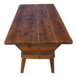 Ancien pétrin avec couvercle et piètement en chêne