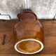 Old ST CLÉMENT vintage brown ceramic pitcher