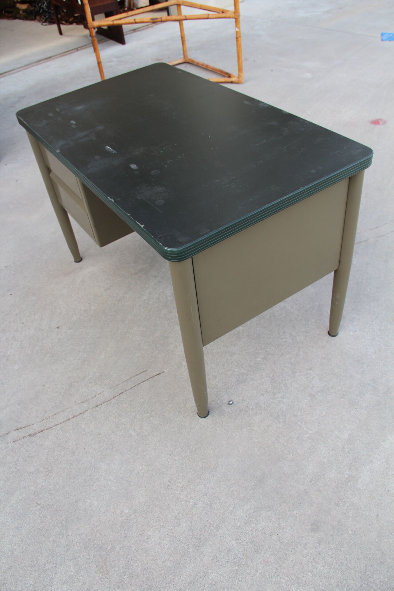 Industrial metal desk