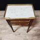 Pair of Louis XVI style bedside tables in mahogany