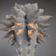 Glazed Ceramic Light Sculpture by Birthe Aksby, Denmark, 1970s