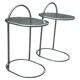 German chrome and glass bedside tables, 1981, set of 2