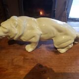 Ceramic lion statuette