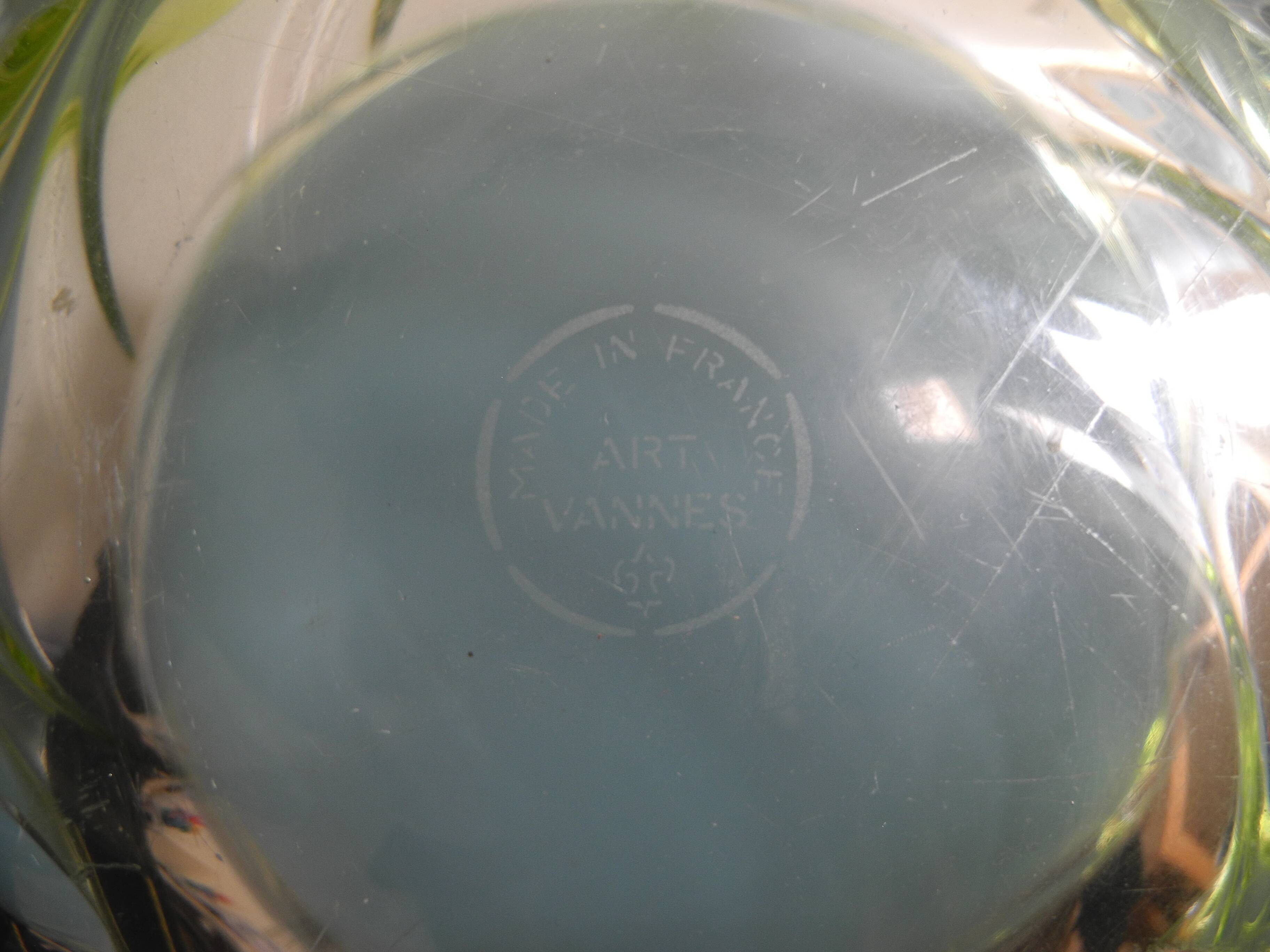 Large crystal art cup vannes deco vintage french crystal cup