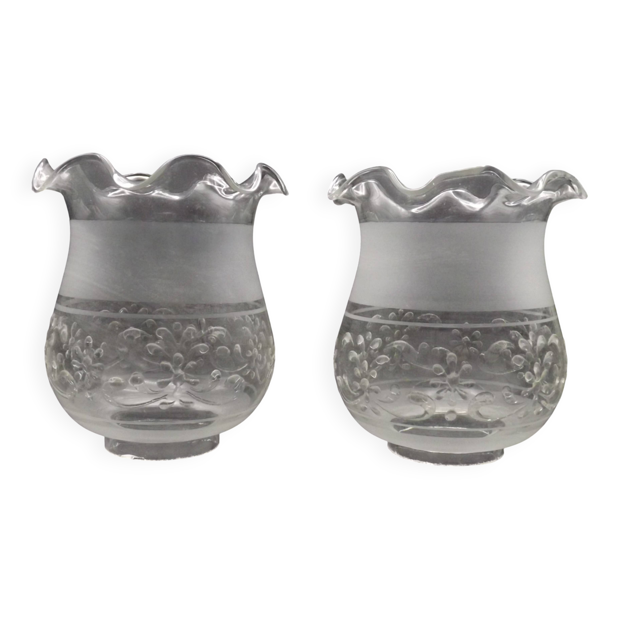Set of 2 French Vintage Floral Replacement Chandelier/ Wall Light Shades
