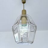 Large Vintage Limburg Glass Pendant Light