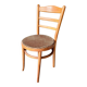 Baumann bistro chair in beech and orange and black geometric cotton